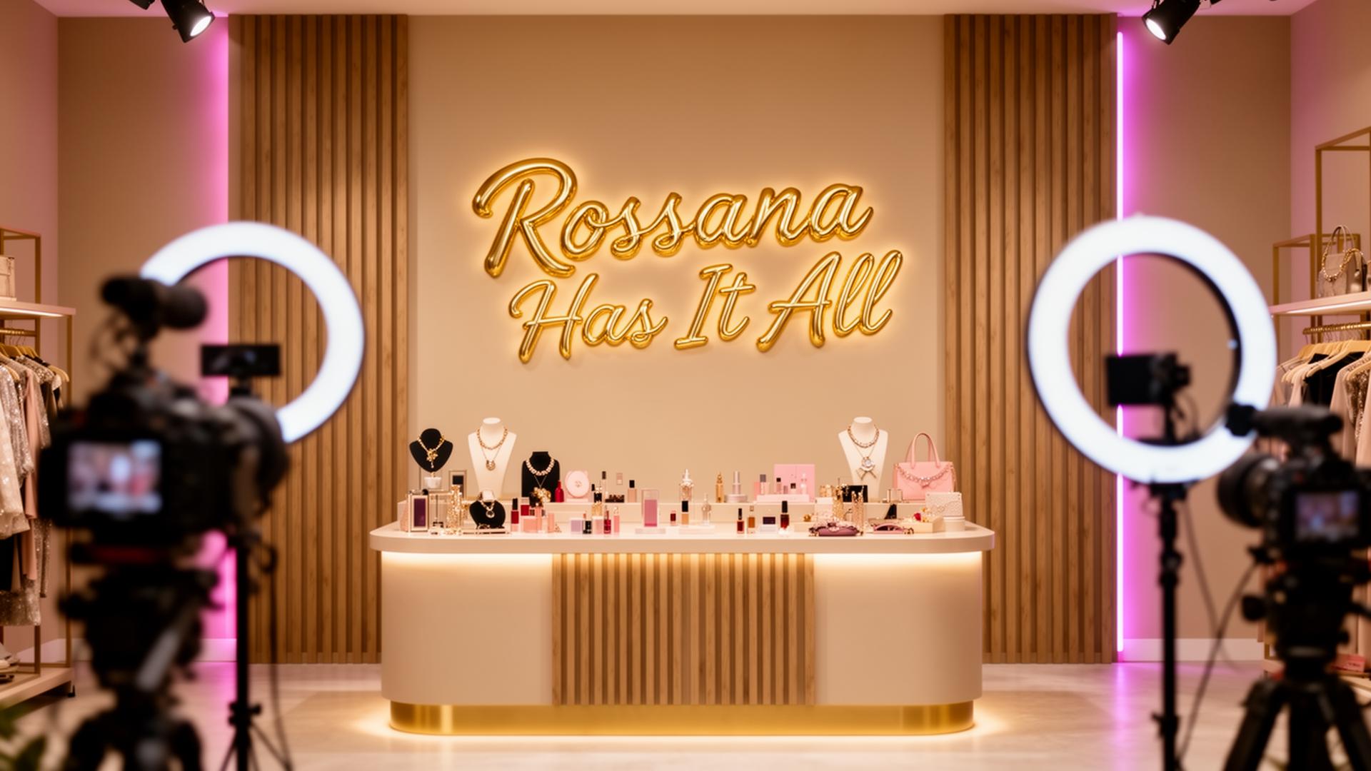 Estúdio de live shop da Rossana Has It All